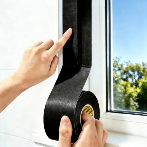 Cloth Duct Window Seal Strip Tape,Black,1.89inch x 33FT - color: Black, size: 1.89inch x 33FT