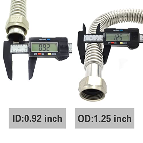 TTFLEX 24" Water Softener Connector 1" x 1" FIP Water Hose, 0.92" ID, 2Pack - size: 1" FIP x 1" FIP, 24" (0.92" ID)