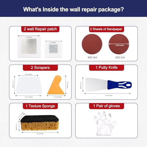 BONCART 8.6Oz Drywall Patch Repair Kit – Professional All-in-1 Tool Set