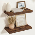 Vivelove Deep Floating Shelves, 16 x 12 Inch, Rustic, Set of 2 - color: Rustic Brown, size: 15.7”wx12”dx1.5”h