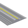 10Ft/3M Universal Garage Door Rubber Threshold Strip, Weatherproof Seal Strip DIY Weather Stripping Replacement, Not Include Adhesive (Grey-Yellow Line) - color: Grey+Yellow, size: 10 Ft (no adhesives)