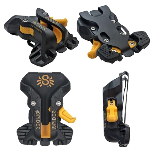 Spider Tool Holster Pro, Self-Locking Drill Holster, Clips to Any Belt