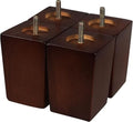 4 Inch Couch Legs for Furniture Set of 4, Square Wooden Furniture Legs - size: 4 Inch