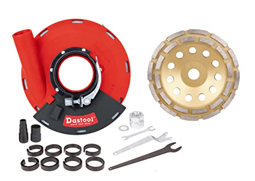 Dust Shroud for Angle Grinders,Universal 7-Inch Dt1902-180D - size: 7 inch Dust Shroud+Diamond grinding cup wheel