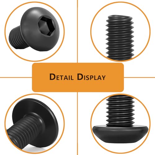 80 pcs M6 T Nut and Screws Kit, 40pcs M6 x 12/14/16mm Stainless Steel Head Socket Cap Screws, 40pcs Sliding T Nut and 1pcs Hex Wrench, for 1010 Aluminum Extrusion Hardware (Black) - color: Black, size: 80pcs 1010 Series M6 Screws Kit
