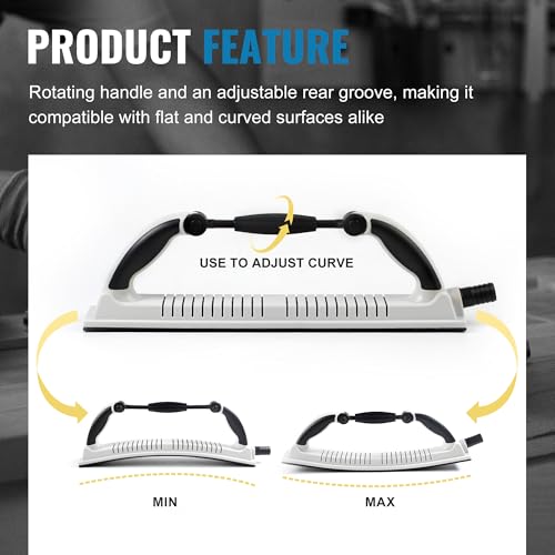 S SATC 2-3/4" x 15-3/4" Adjustable Radius Longboard Flexible Sanding Blocks with Hook & Loop Backing Include 10PCS 5 Girts Mesh Sandpapers for Sanding Auto Body Woodworking - style: Longboard Sanding Blocks with 10 PCS Sandpapers
