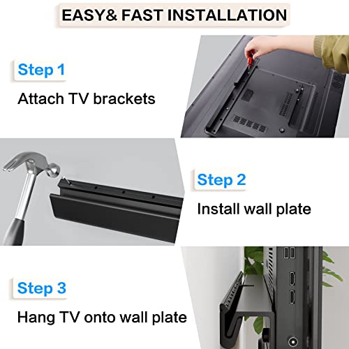 KAMIWI No Drill Studles TV Wall Mount for 32-75 inch TVs, 150lbs Capacity - size: For 32-75 Inch TVs