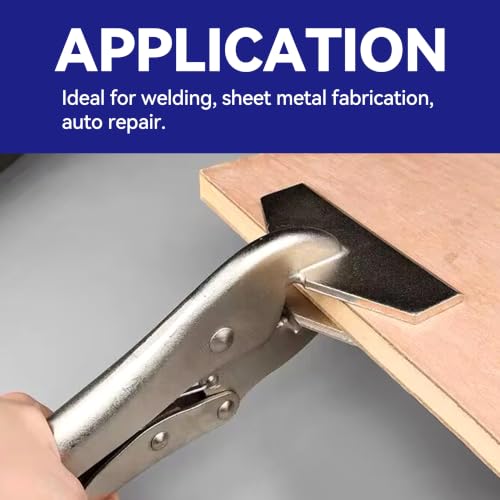 HFS(R) 10" Locking Sheet Metal Clamp - 2 Pack Welding Locking Plier ，Heavy Duty High Carbon Steel with Nickel Plating for Secure, Distortion-Free Gripping