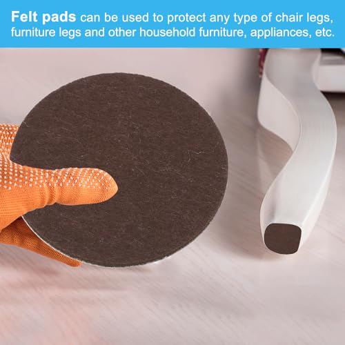 PATIKIL 7 Inch Diameter Lamp Base Felt, 10Pack 2mm Thickness Round Soft Adhesive Non-Slip Anti-Scratch Backed Felt for Lamp Furniture DIY Craft, Coffee - color: Coffee, size: 7 Inch