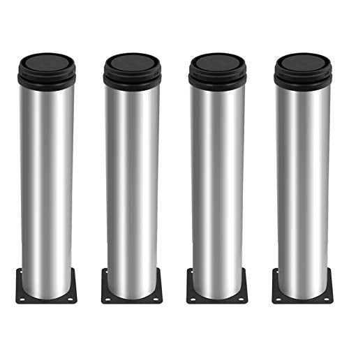 4 Pack Furniture Leg Set, 2" Dia 10" H Adjustable - size: 10 Inch