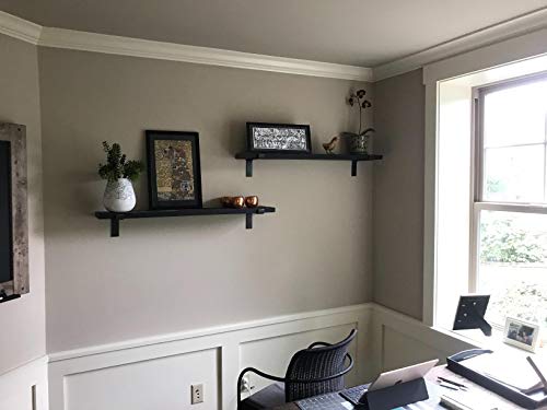 Shelf Brackets 10 Inch Lip Brackets, Heavy Duty Industrial Forged Steel Metal Floating Shelf Wall Brackets for a True 10'' Lumber Board 6 Pack - size: 10 Inch