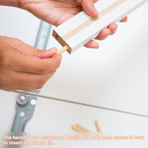 uxcell 100Pcs 1/5" x 2-3/8" Wooden Dowel Pins, Wood Dowels Rods, Furniture Woodworking Grooved Fluted Pin, Wooden Dowels Fluted for Craft, DIY Projects - size: 1/5" x 2-3/8"