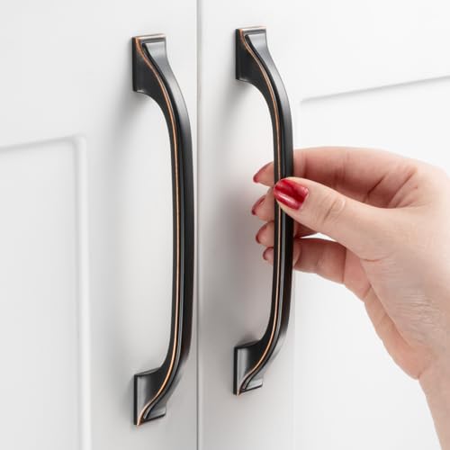 5 Inch Oil Rubbed Bronze Cabinet Pulls Arch Handles 10 Pack P2409 - color: Oil Rubbed Bronze, size: 5" Hole Centers-10 Pcs