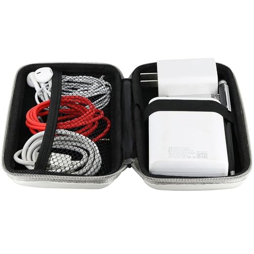 iMangoo Travel Essential Electronics Organizer Charger Case Carrying Pouch - color: Silver, size: Small