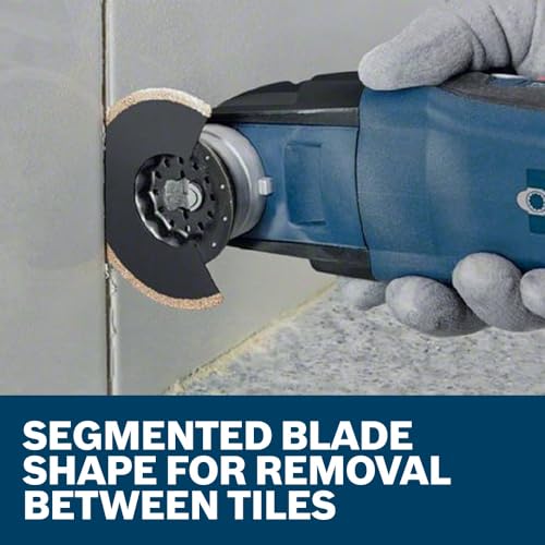 Bosch OSL212CG 2-1/2 in. Starlock® Oscillating Multi Tool Carbide Grit Segmented Saw Blade - size: 2-1/2 In., style: Industrial