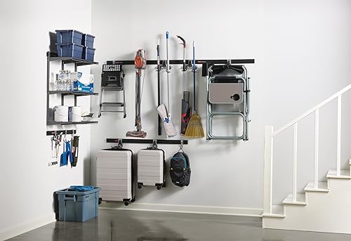 Rubbermaid Fasttrack Rail Storage 36"x12" 3-Shelf Kit, 350 lbs. Per Shelf, for Home/Garage/Shed/Workshop Organization - size: 36" Shelf