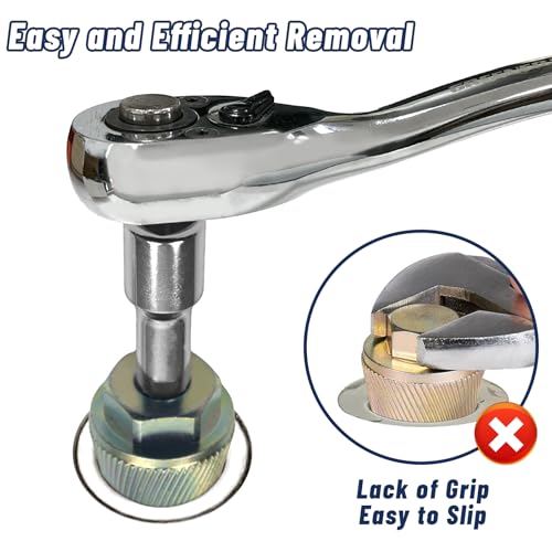 Tub Drain Removal Tool Kit with Bathtub Strainer Body 1.5 Inch Extractor - color: Gold, size: Tub Drain Kit