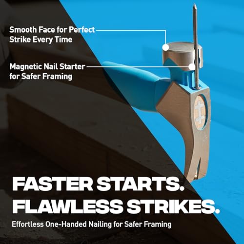 OX 16oz Framing Hammer - Smooth Face with Hickory Wood Handle - style: 16-oz Hammer + Grip