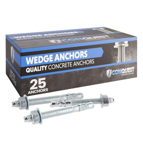 Conquest 304 Stainless Steel Wedge Anchors for Concrete 5/8” x 6” - size: 5/8" x 6"