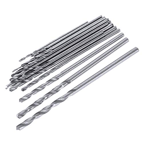 Mesee 20 Pieces HSS Mini Micro Drill Bit Set, 0.3-1.6mm Shank Twist Drill Bits Precision Drill DIY Kit Rotary Hand Tools Accessory