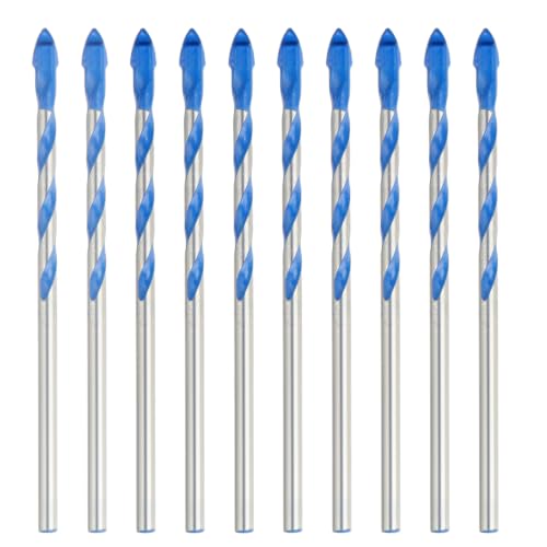 Masonry Drill Bit Set 1/8" Drilling Dia Carbide Drill Bit -10pcs - size: 1/8" Dia