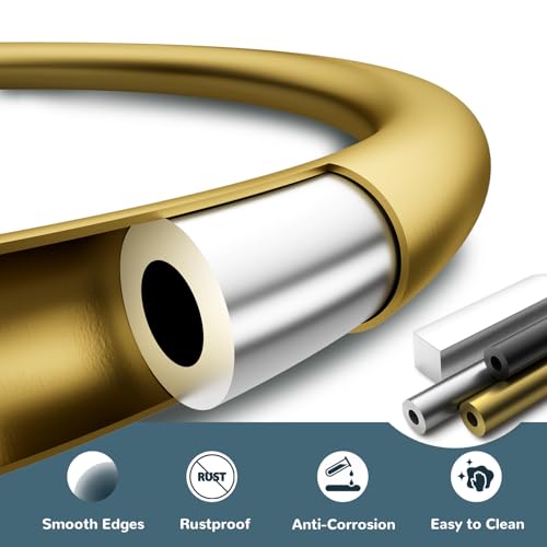 FORIOUS Toilet Paper Holder and Towel Ring Set, Bathroom Accessories Set - color: Brushed Gold