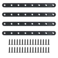 Alise Flat Bracket ,10 Inch Black Mending Plate Flat Brace for Wood Shelves - color: Black, size: 10 Inch