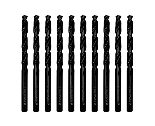 15/64inch HSS M35 Cobalt Twist Drill Bits for Metal - size: 15/64inch (10pcs)