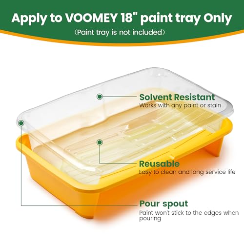 VOOMEY 18 Inch Paint Tray Liners, 12PCS Disposable Roller Tray Inserts - size: 18 Inch Paint Tray Liners (12pcs)