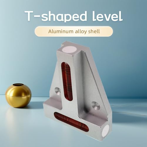 High precision aluminum alloy T-shaped level platform can be used. Small ruler with magnetic bubble beads for measurement (70 x56 x15mm) - size: 70 x56 x15mm