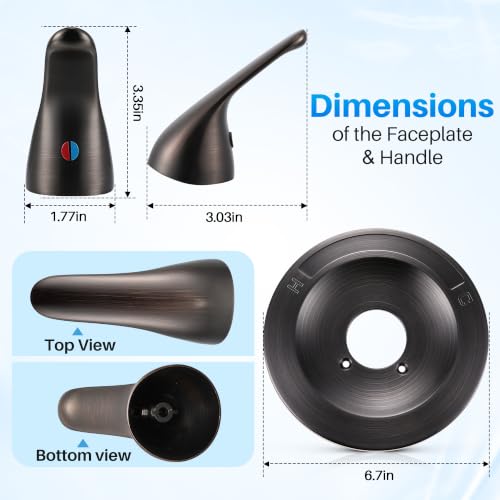 Shower Trim Kit Compatible with Delta RP54870, Lever, Oil Rubbed Bronze - color: Oil Rubbed Bronze