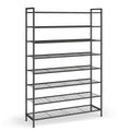 SONGMICS 8-Tier Metal Shoe Rack, Vertical Shelf, Holds up to 40 Pairs - color: Black, size: 8 Tiers (11"D x 32.3"W)