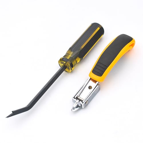 Staple Remover Heavy Duty Tack Puller with Double Pronged Head - color: Black