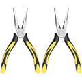 Long Needle Nose Pliers-6’’Soft Grip with Wire Cutter for Home,2pcs - size: Two-6in