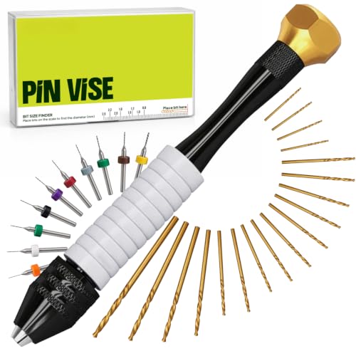 Precision Pin Vise Hand Drill Set, 28 Micro Drill Bits for Jewelry & Resin - style: Precision – 28 Bits