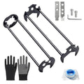 Basin Wrench and Broken Pipe Extractor Tool Set, Multifunctional Plumbing Faucet Wrench for Tight Spaces, Includes 2PCS Sink Wrench & Extractor Tool for 1/2" to 1" Damaged Faucet Bolts & Pipe Threads