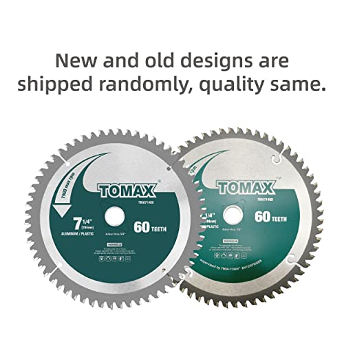 TOMAX 7-1/4-Inch 60 Tooth TCG Aluminum and Non-Ferrous Metal Saw Blade with 5/8-Inch DMK Arbor - size: 7-1/4'' 60T