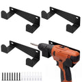 4 Pcs Drill Holder, Heavy Duty Steel Drill Dock Wall Mount, Universal Tool Organizer Rack with Easy Access Space Saving Storage for Garage Workspace Home Storage