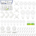 100PCS Picture Hanging Kit,Picture Hangers Concrete Wall Hooks Cinder Block Wall Hangers,Picture Hangers for Concrete Walls,Hardwall Hangers for Photo Frame,Canvas,Clock, House Decoration - size: Mixed-100pcs
