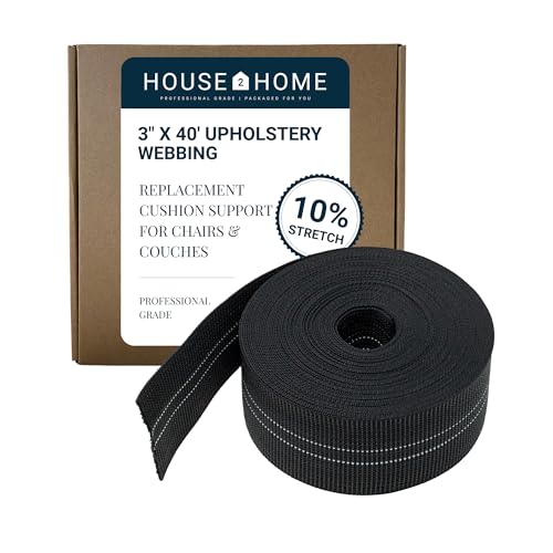 House2Home Elastic Furniture Webbing Roll, 3" x 40' Repair Support - size: 3" x 40' - 10% Stretch