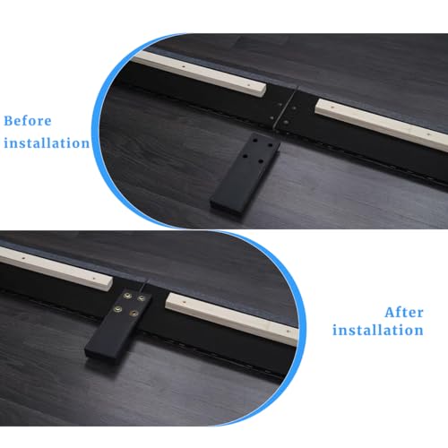 2 Pcs Bed Frame Legs Replacement Parts Bed Feet Furniture Support Leg Reinforcement Kit for Wooden Beds Table Cabinet Sofa Bolt-On Direct Replacement Straight Leg Replace Part Not Plastic Black 5inch - size: 5in