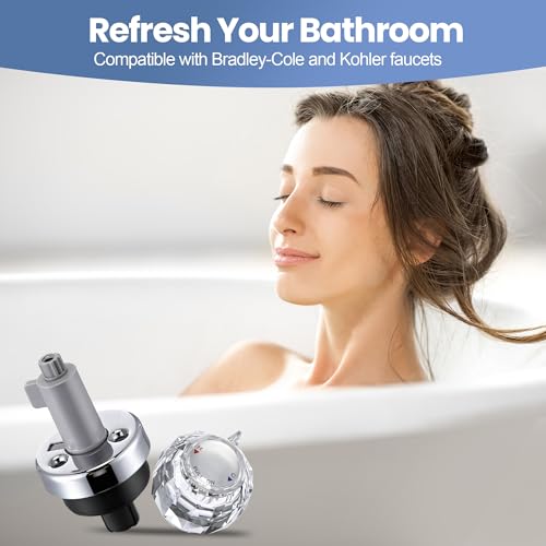 Cartridge Repair Kit with Faucet Handle, Compatible with Bradley-Cole, and Kohler, Fits Single Handle Faucets for Bathroom and Bathtub Applications
