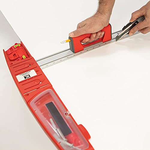 Kapro - 314 Set & Match System - Mark & Level - With Ruler, Slide & Lock Vials, T-Square Head Handle & Knife Guide - Magnetic - Aluminium - 48”