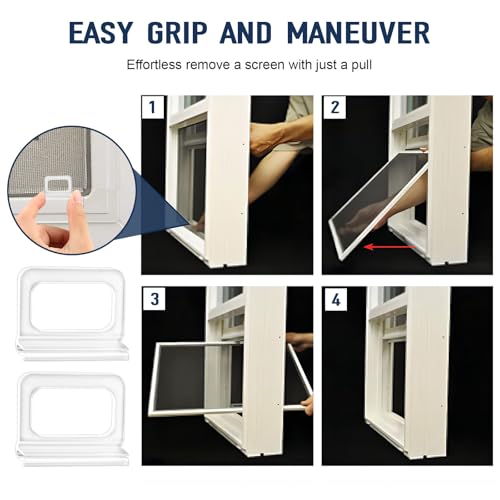 Window Screen Pull Tabs 30Pack Universal Replacement Screen Lift Tabs White