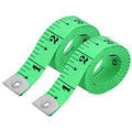 Flexible Tape Measure Pack of 2, Accurate Dual Scale Standard & Metric Measurements Tape,Soft Measuring Tape for Body, Weight Loss Sewing Tailor Craft Ruler 150cm/60 inch - color: Green / 2 Pack