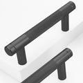 12 Pack 3 Inch 76 mm Knurled Cabinet Handles Cabinet Pulls Aluminum Handles Pulls Black Oxidation Finish with Diamond Pattern 4" Length pulls (12 Pack, Black, 3 Inch) - color: Black, size: 3 Inch