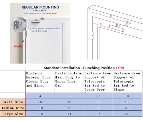 Automatic Door Closer Medium Size for Home & Commercial, Heavy Duty No Slam Mechanism, Silver - size: Medium, style: Silver
