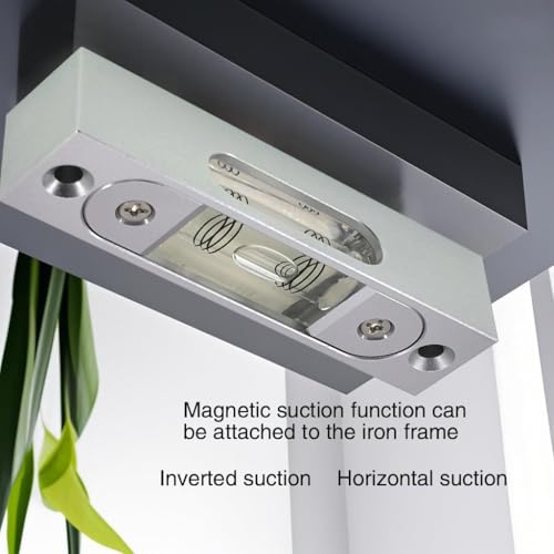 Metal high precision strip type adjustable level small level ruler rectangular horizontal bubble (noctilucent magnetic)