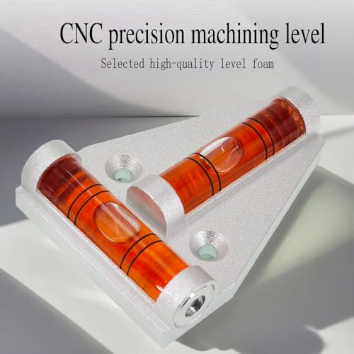 High precision aluminum alloy T-shaped platform can be used. Small level ruler with magnetic bubble beads for measurement (58x43x13mm) - size: 58x43x13mm