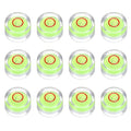 HARFINGTON 12pcs Circular Bubble Spirit Level 12x7.5mm Mini Round Bubble Spirit Level Little Measuring Layout Tools for TV Industrial Carpentry Picture Frame, Green/Red - color: Green/Red, size: 12x7.5mm